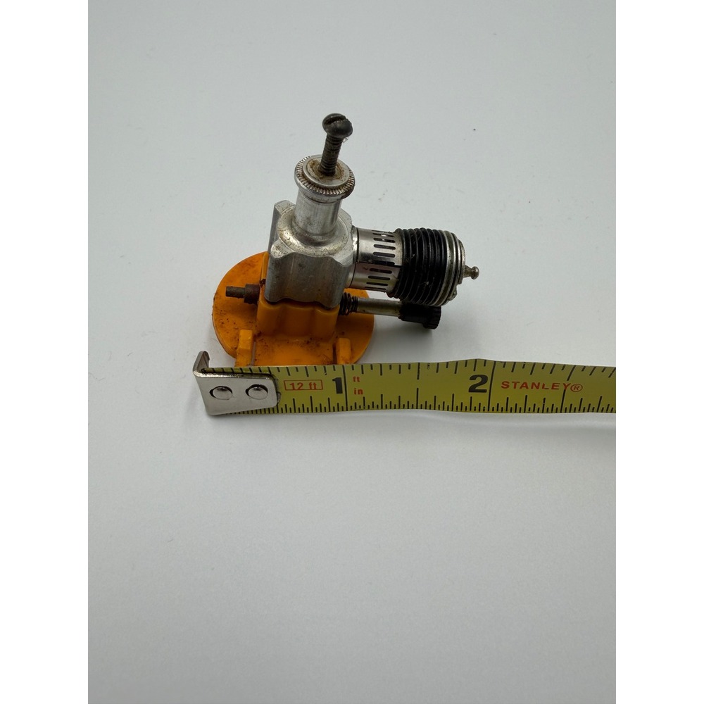 Vintage Cox .049 Model Airplane Engine with orange Mount RC Glow Plug Motor